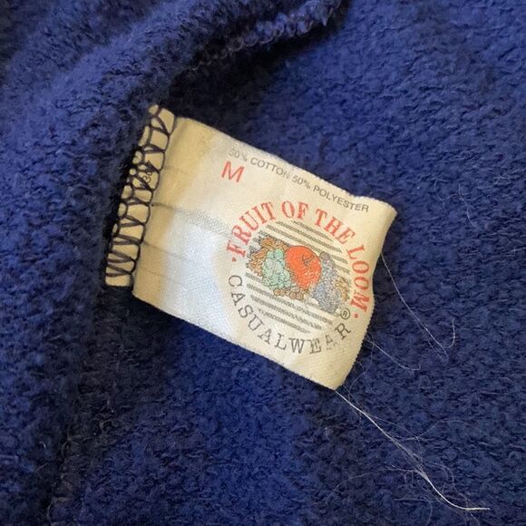 Y2K Fruit Of the Loom high rise Retro Navy Sweatpants & Denim Pocket size Med - Picture 10 of 15